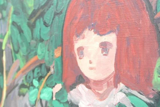 Detail of the girl in "Been here all the time?" (2013)
