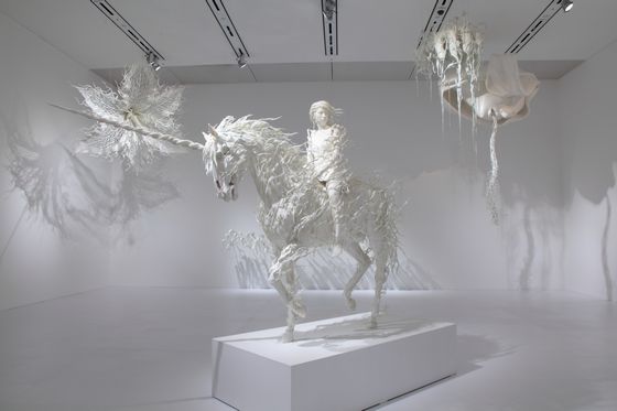 Exhibition view of "Phantom Limb" at Mori art museum "Hollow" series, photo by Keizo Kioku 