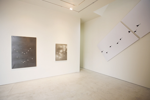 "BLACK, WHITE and GRAY" at MA2Gallery, Sekine's work on the left