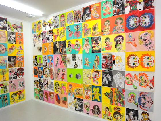 Keiichi Tanaami's drawings exhibited at "New animation & Drawings" at NANZUKA gallery, 2012