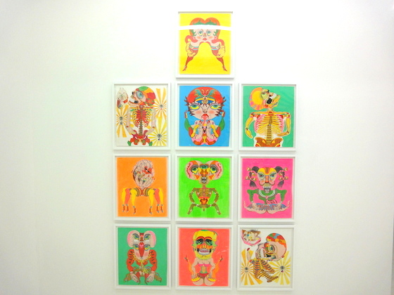 Keiichi Tanaami's drawings at "Dividing Bridge", 2011